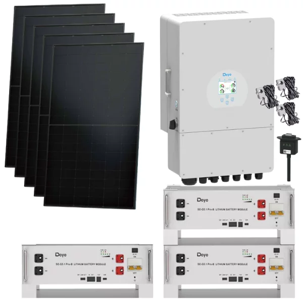 15,84 kWp Photovoltaik Komplett-Set JinKo Solar Doppelglas Module + Wechselrichter + 15 KWh Stromspeicher