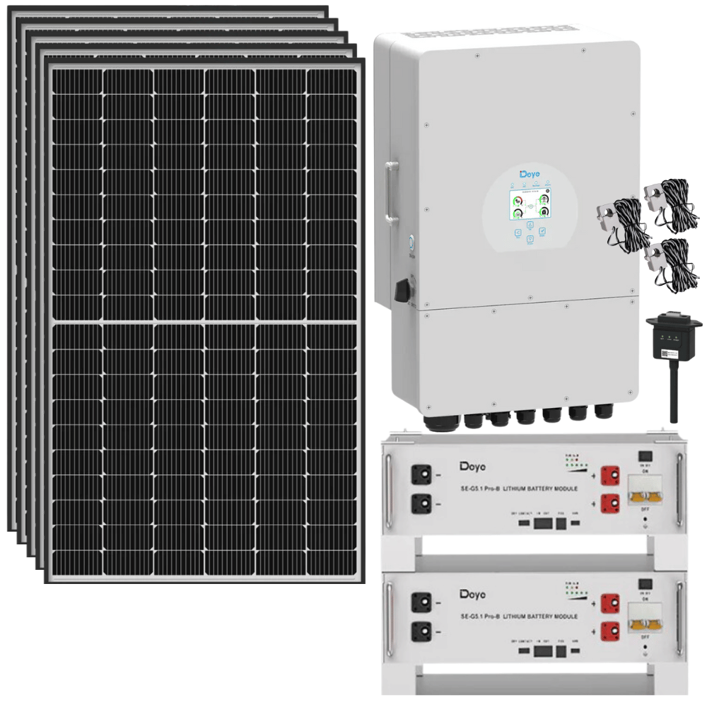 [PVSET10KW] 10 kWp Photovoltaik Komplett-Set Trina Doppelglas Module + Wechselrichter + 10 kWh Stromspeicher