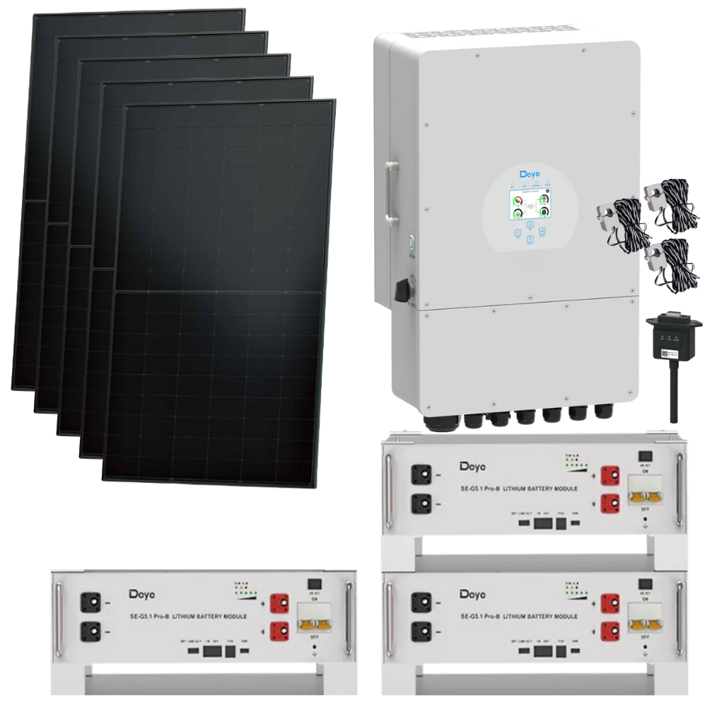 [PVSET15KW] 15,84 kWp Photovoltaik Komplett-Set JinKo Solar Doppelglas Module + Wechselrichter + 15 kWh Stromspeicher